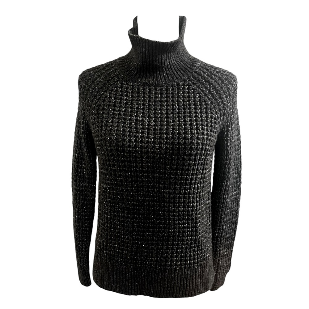 Ann Taylor LOFT Metallic Cable Knit Sweater | Cozy Cabin Core Winter Knit Sz SP